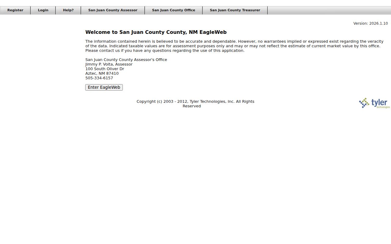 Farmington residents directory EagleWeb public property-search entry