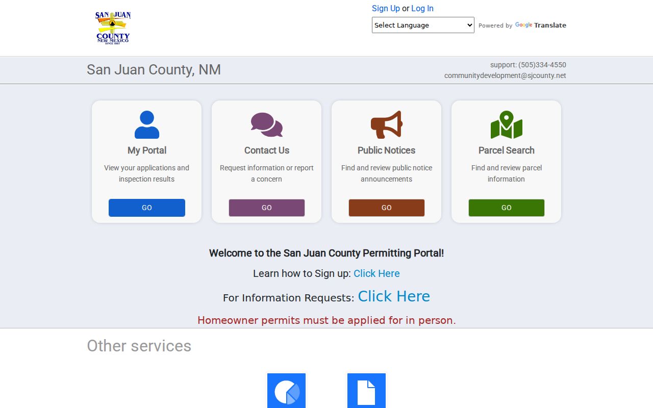 Farmington neighbors San Juan County SmartGov parcel and permit portal
